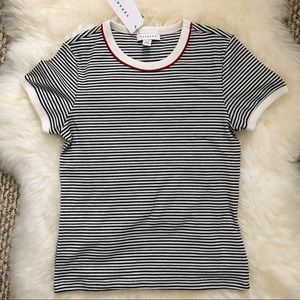 TOPSHOP - black & white stripe tee